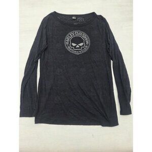 Harley-Davidson Women's 3XL T-Shirt Long Sleeve Top Skull Buford Georgia Biker